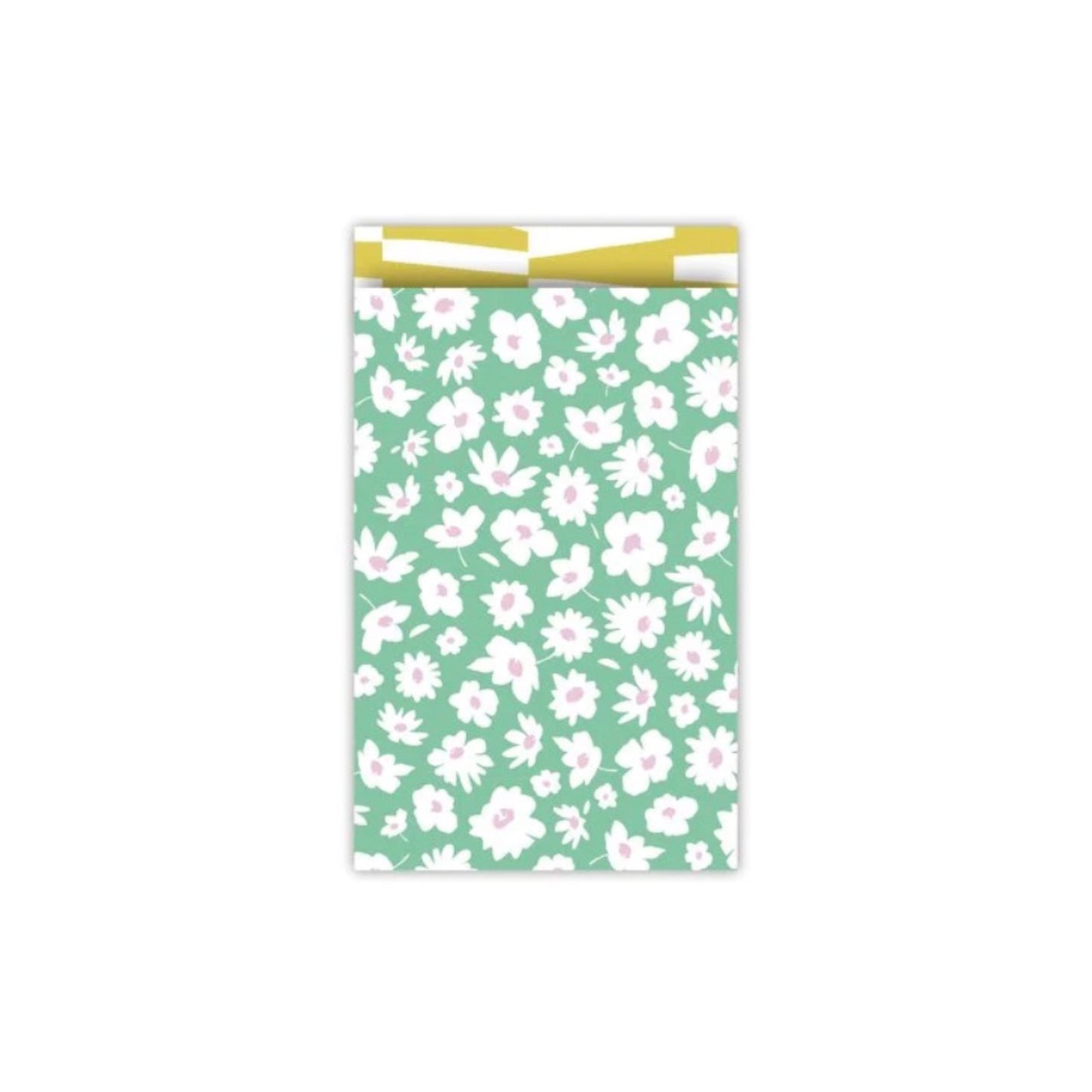 Cadeauzakjes - millefleurs - groen - 12x19 cm - 5 stuks