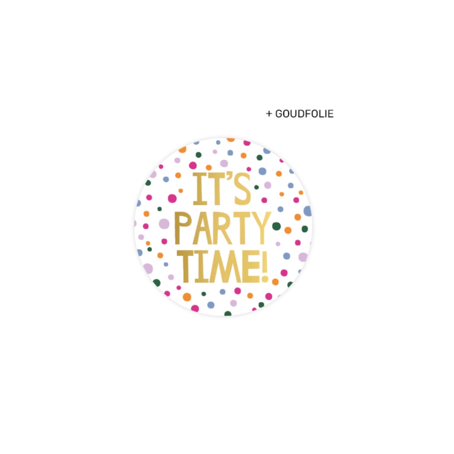 Cadeaustickers - it’s party time - meerkleurig - 10 stuks
