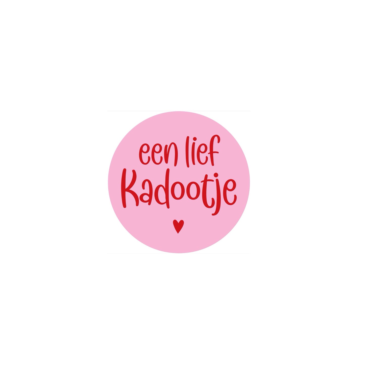 Cadeaustickers - een lief kadootje - roze - 10 stuks