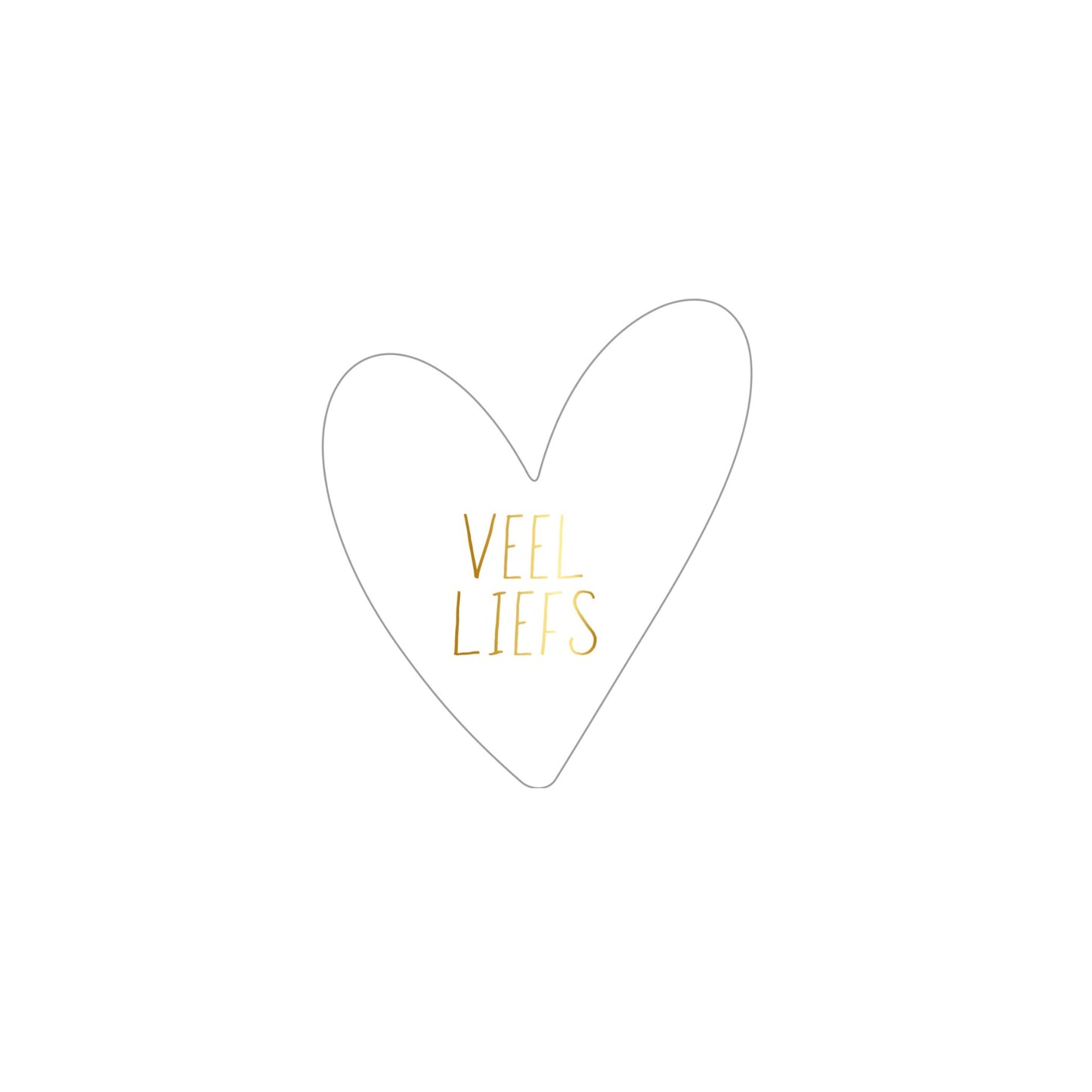 Cadeaustickers - veel liefs - wit - 10 stuks