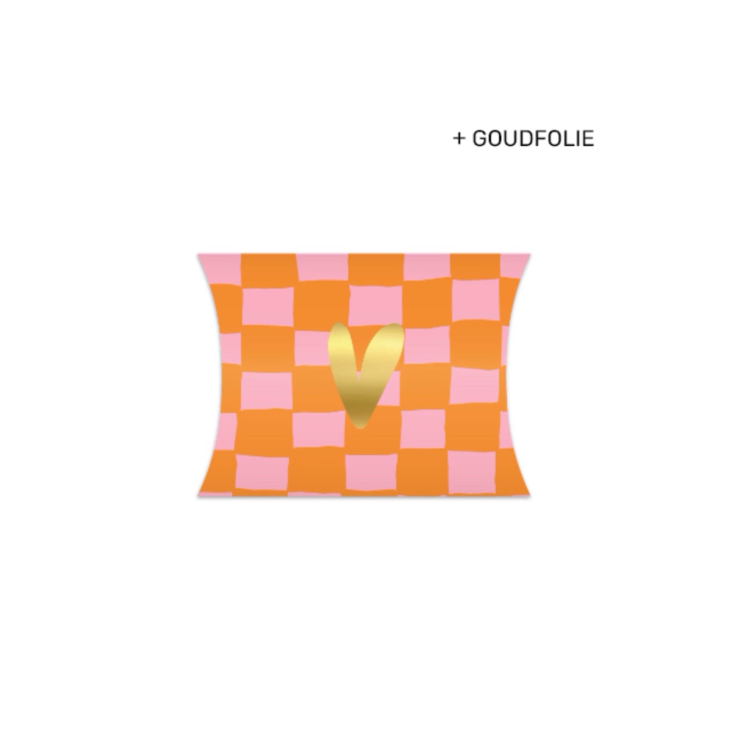 Gondeldoosje - hartje - oranje/roze