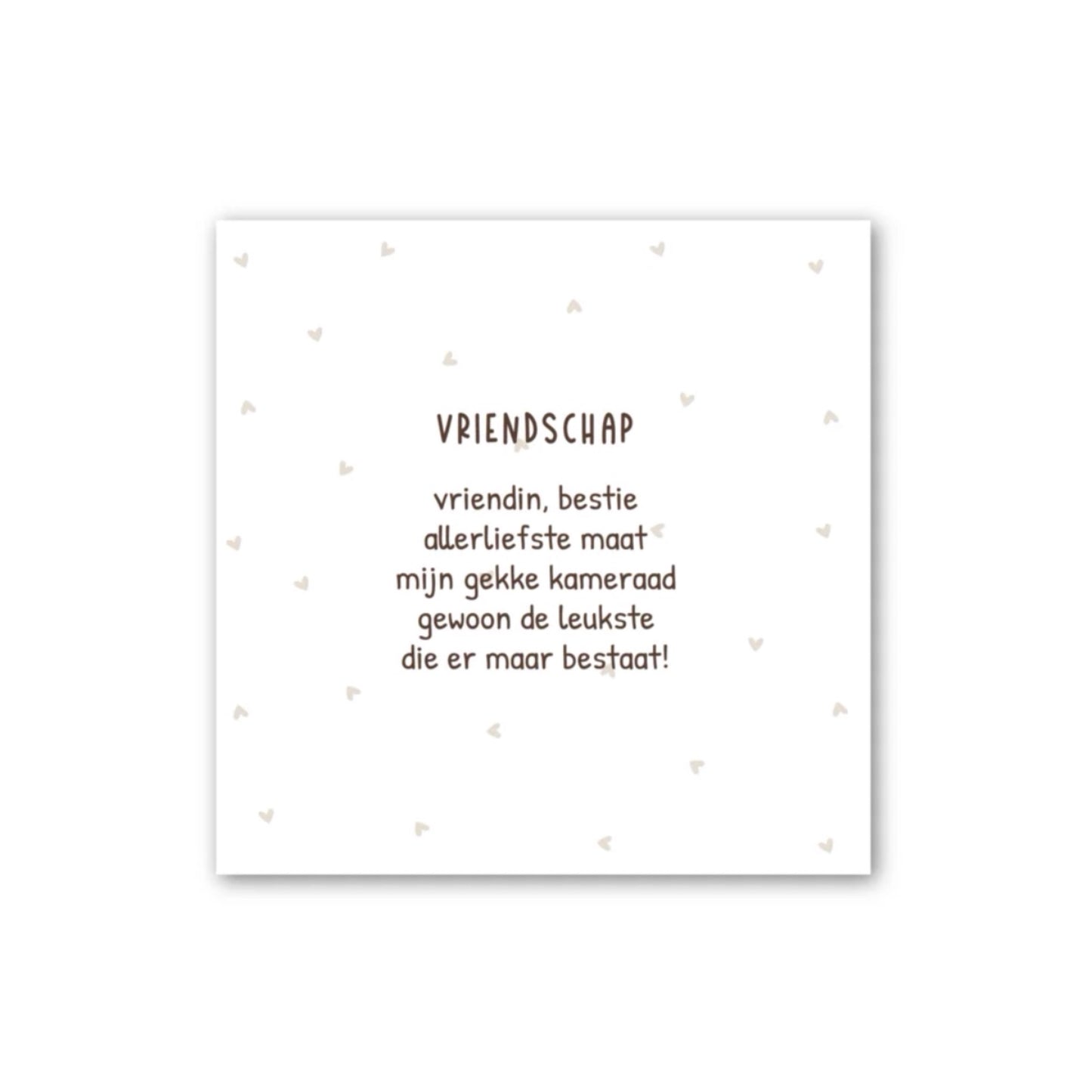 Forex tegeltje - vriendschap - 12,5 x 12,5 cm