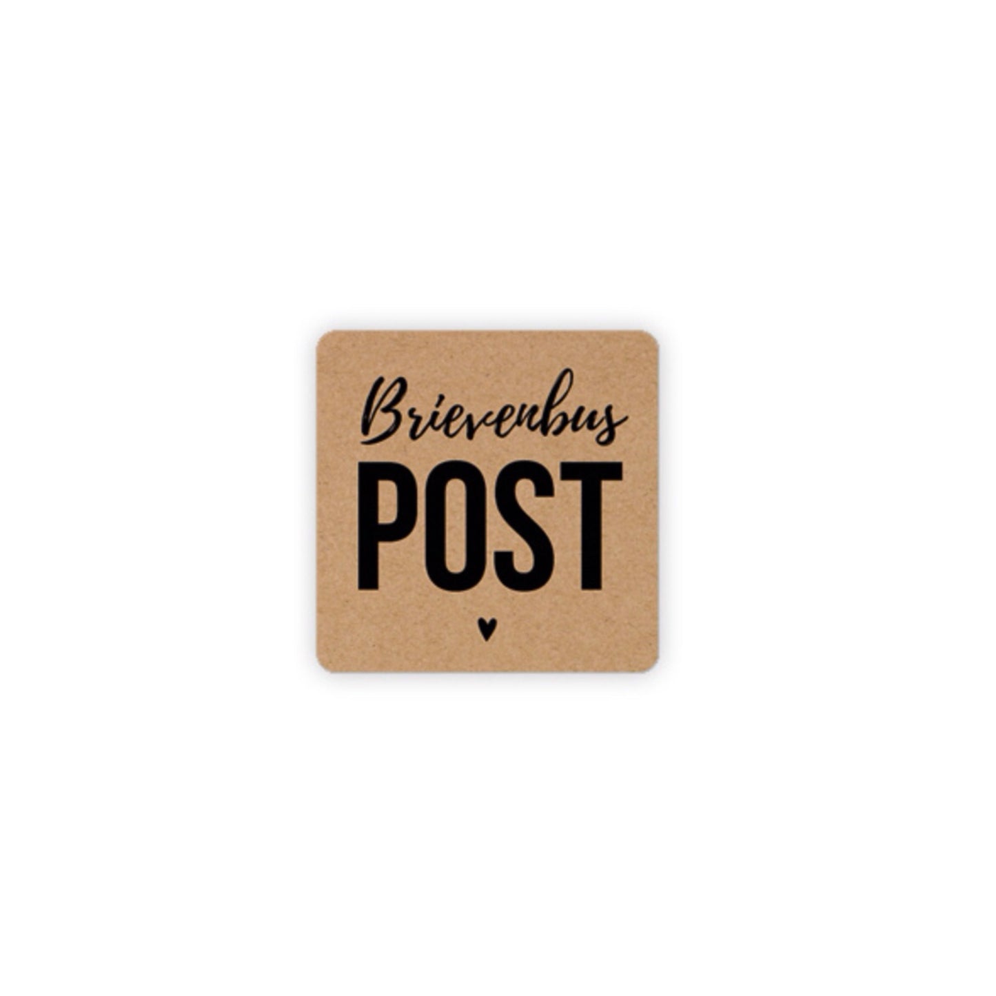 Cadeaustickers - brievenbuspost - kraft - 10 stuks