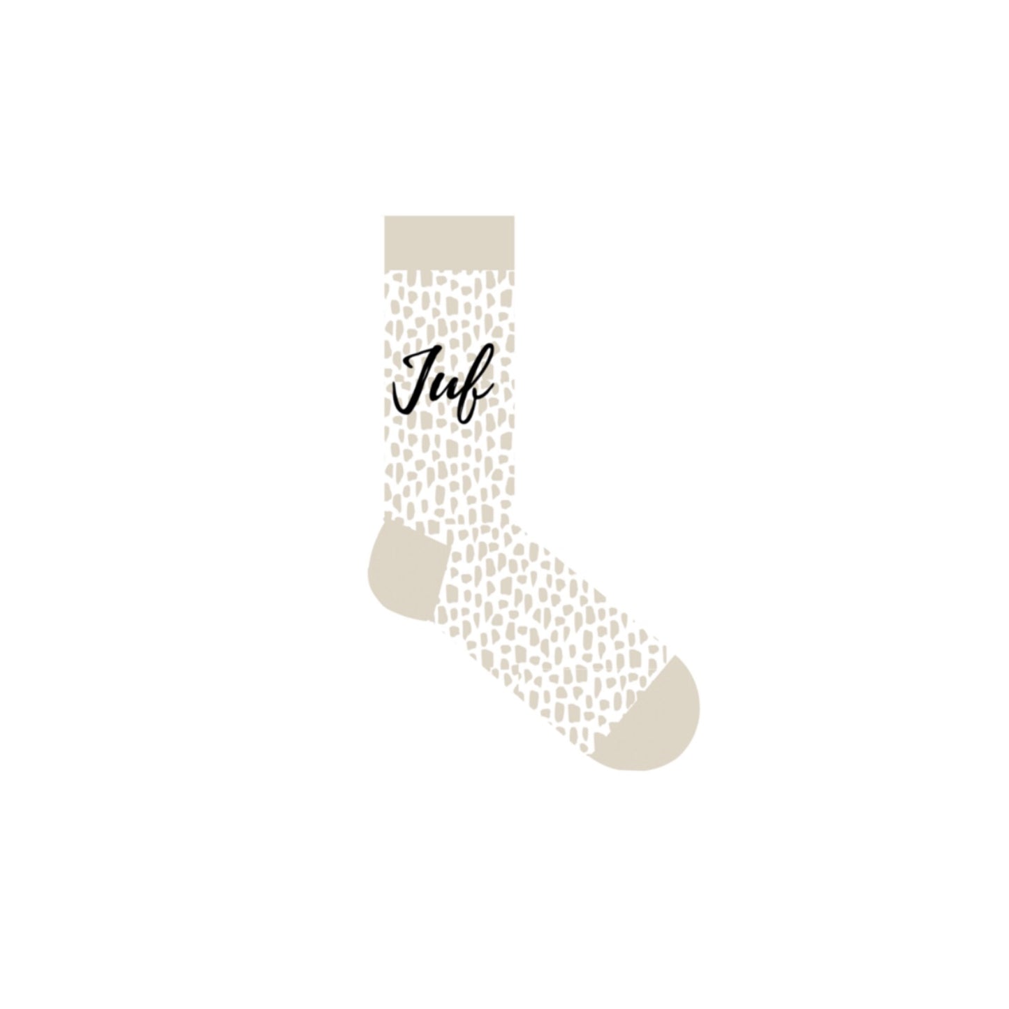 Sokken - juf - beige - maat 36/40