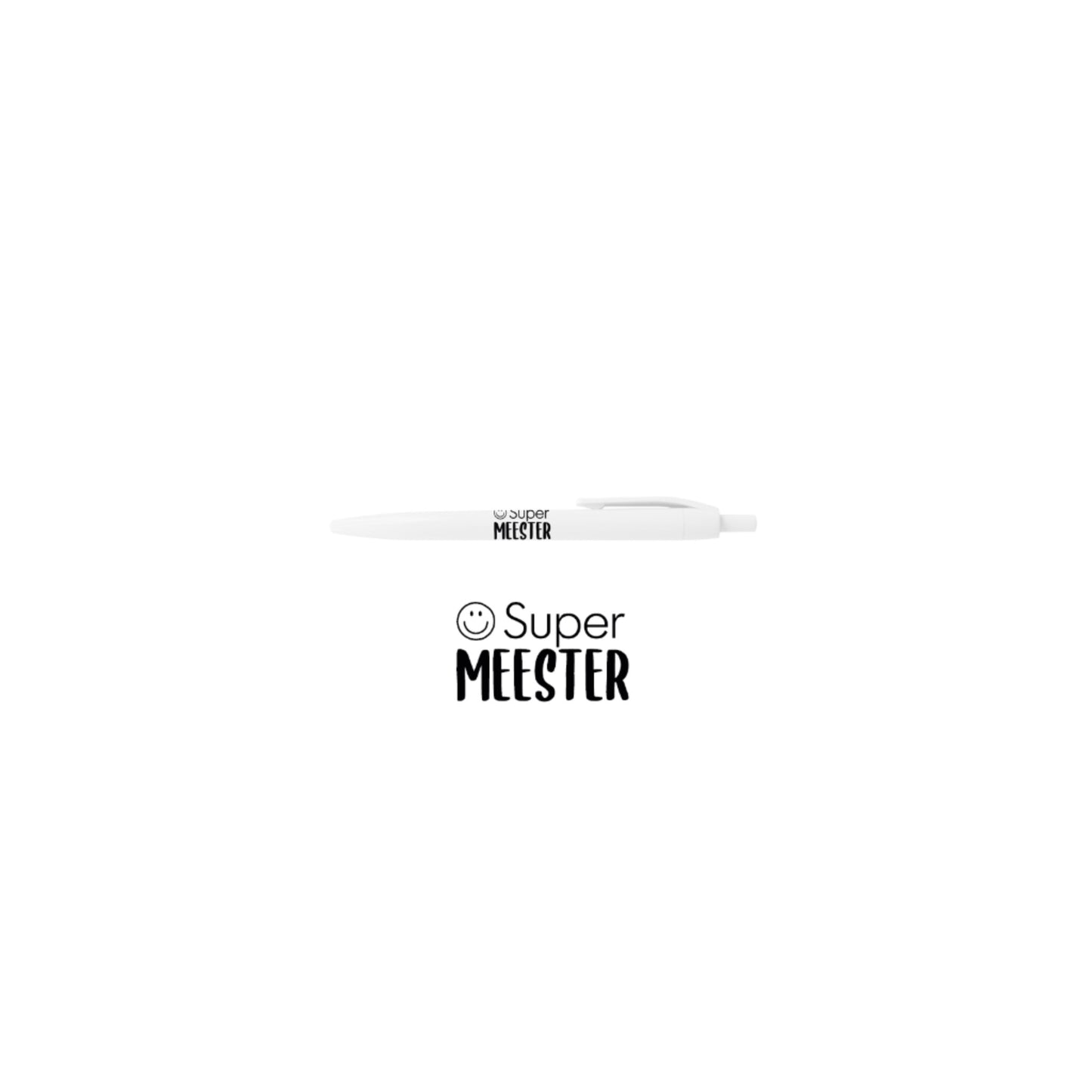 Pen - super meester - wit/zwart