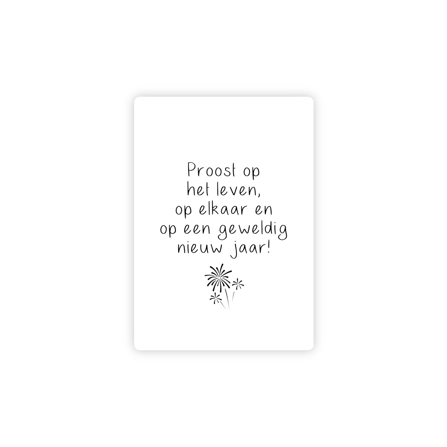 Kerstkaart - proost op een geweldig nieuw jaar - zwart/wit - A6