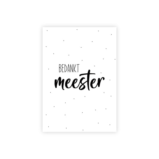 Kaart | bedankt meester