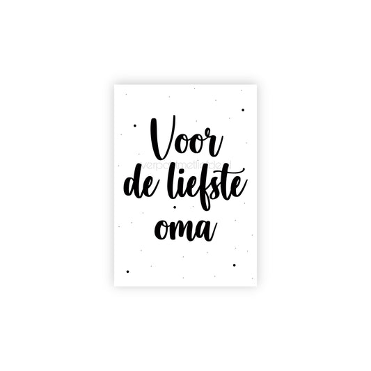 Cadeaulabel | voor de liefste oma