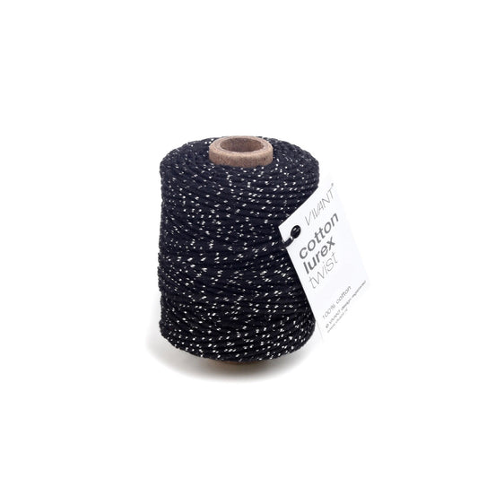 Katoen koord | zwart/zilver (5 meter)