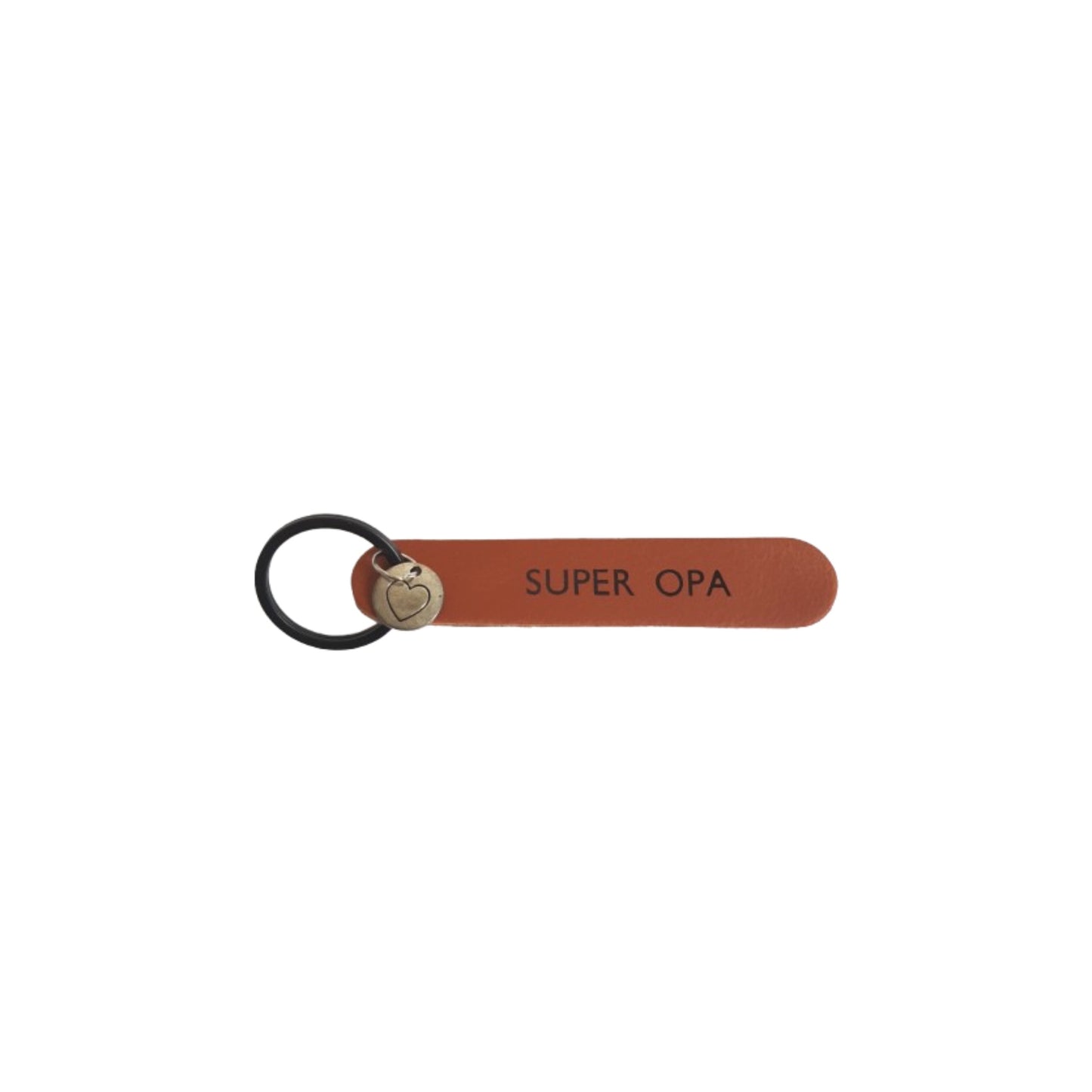 Leren sleutelhanger - super opa