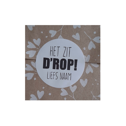 Gepersonaliseerde stickers - het zit d’rop - per stuk