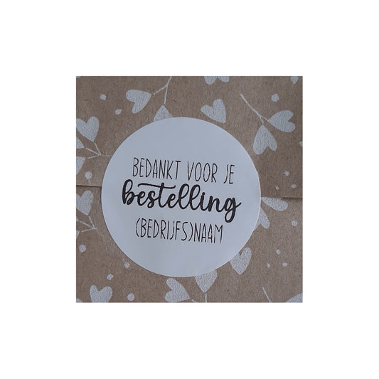 Gepersonaliseerde stickers - bedankt voor je bestelling - per stuk