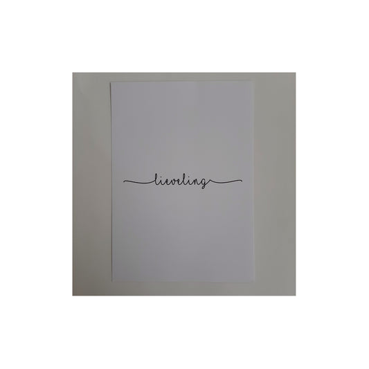 A4 poster - lieveling - zwart/wit