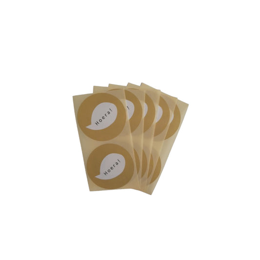 Cadeaustickers - hoera - 10 stuks