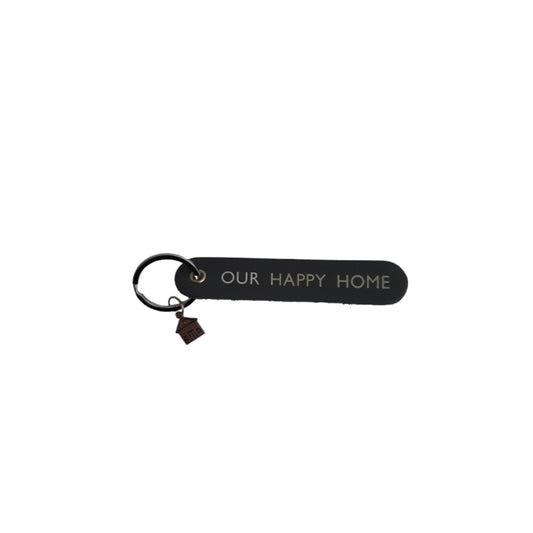 Leren sleutelhanger - our happy home