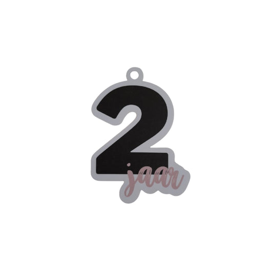 Cadeaulabel - 2 jaar (roze)