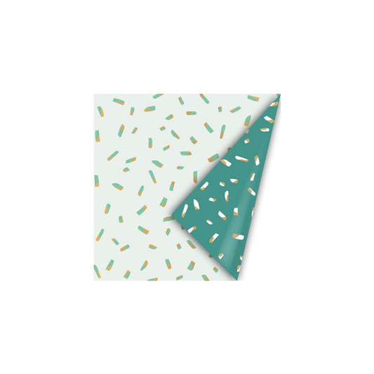 Cadeaupapier - colorful confetti - lichtblauw - 30x200 cm