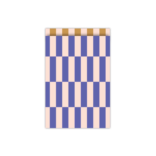 Cadeauzakjes - colorblocking - blauw/nude - 17x25 cm - 5 stuks