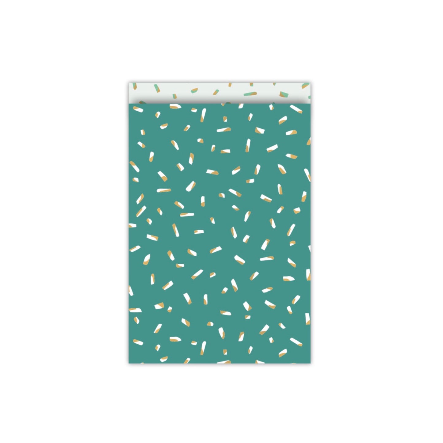 Cadeauzakjes - colorful confetti - petrol - 17x25 cm - 5 stuks