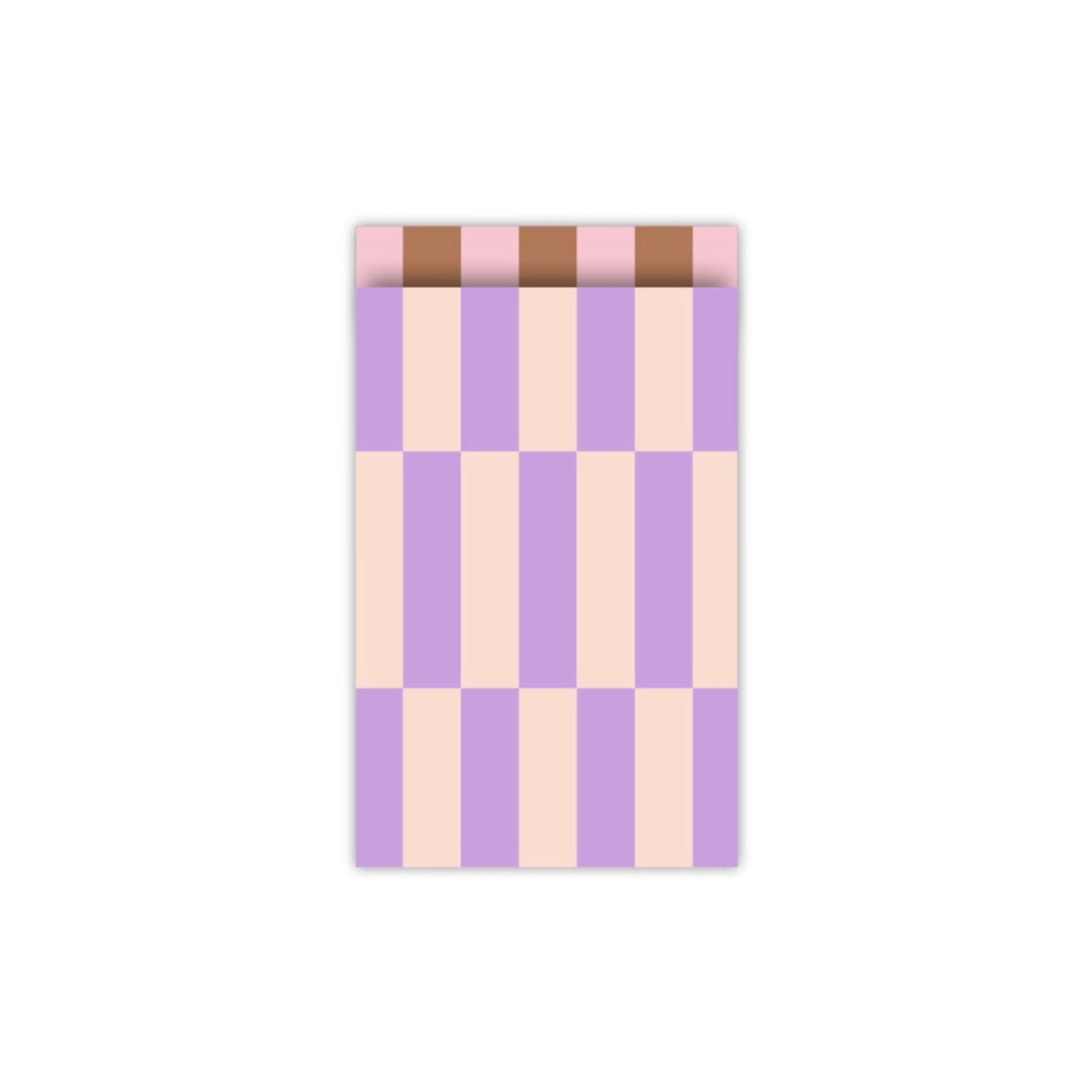 Cadeauzakjes - colorblocking - lila/nude - 12x19 cm - 5 stuks