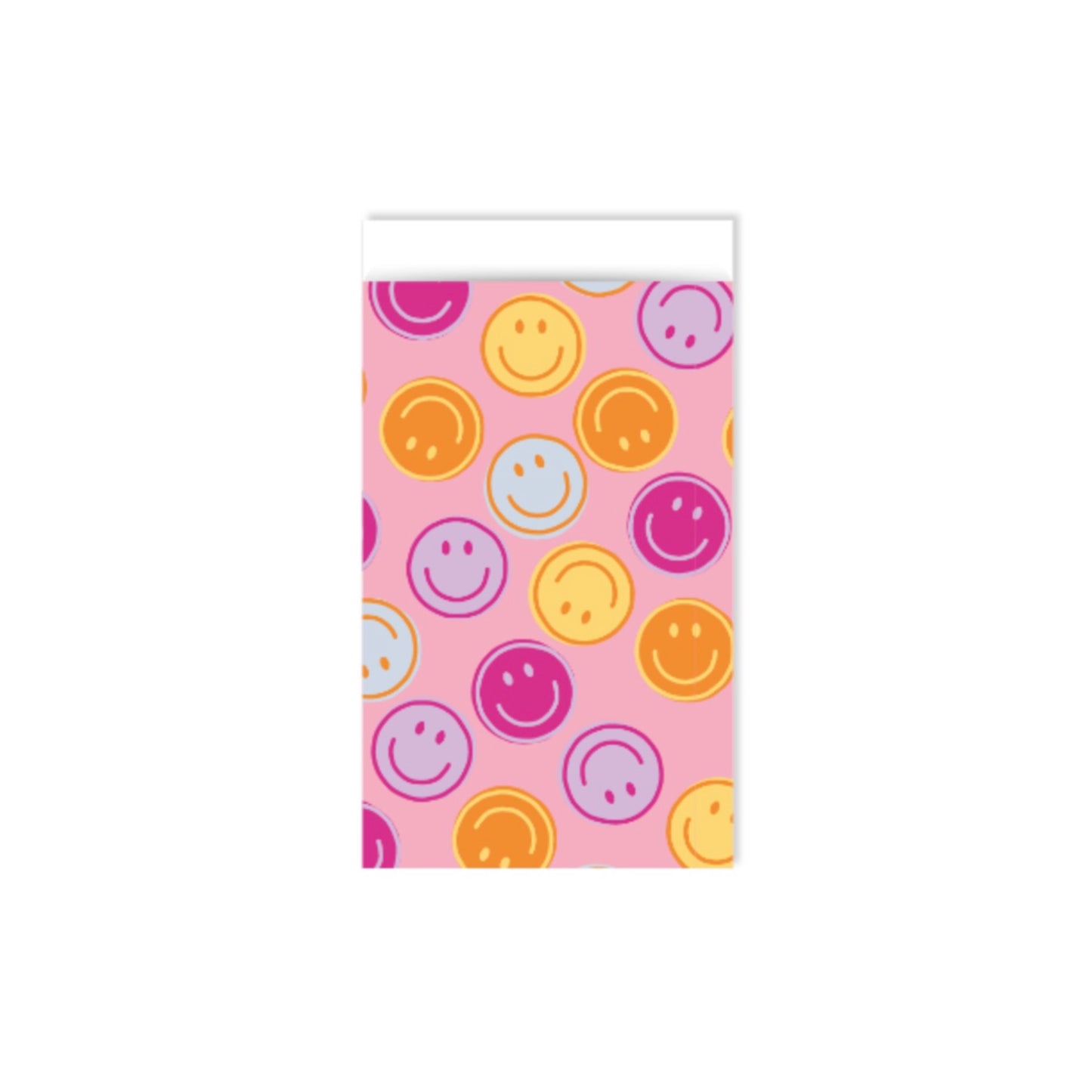 Cadeauzakjes - smileys - roze - 12x19 cm - 5 stuks
