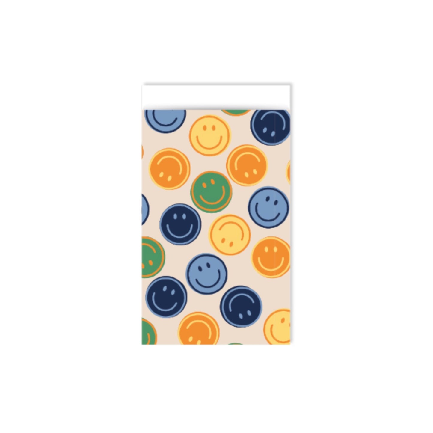 Cadeauzakjes - smileys - blauw - 12x19 cm - 5 stuks