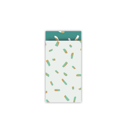 Cadeauzakjes - colorful confetti - lichtblauw - 7x13 cm - 5 stuks