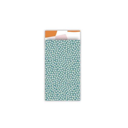 Cadeauzakjes - cozy cubes - blauwgroen - 7x13 cm - 5 stuks