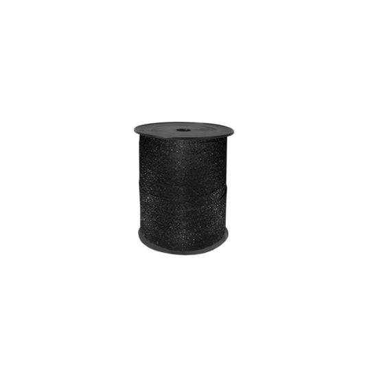 Krullint - glitter zwart - 5 meter