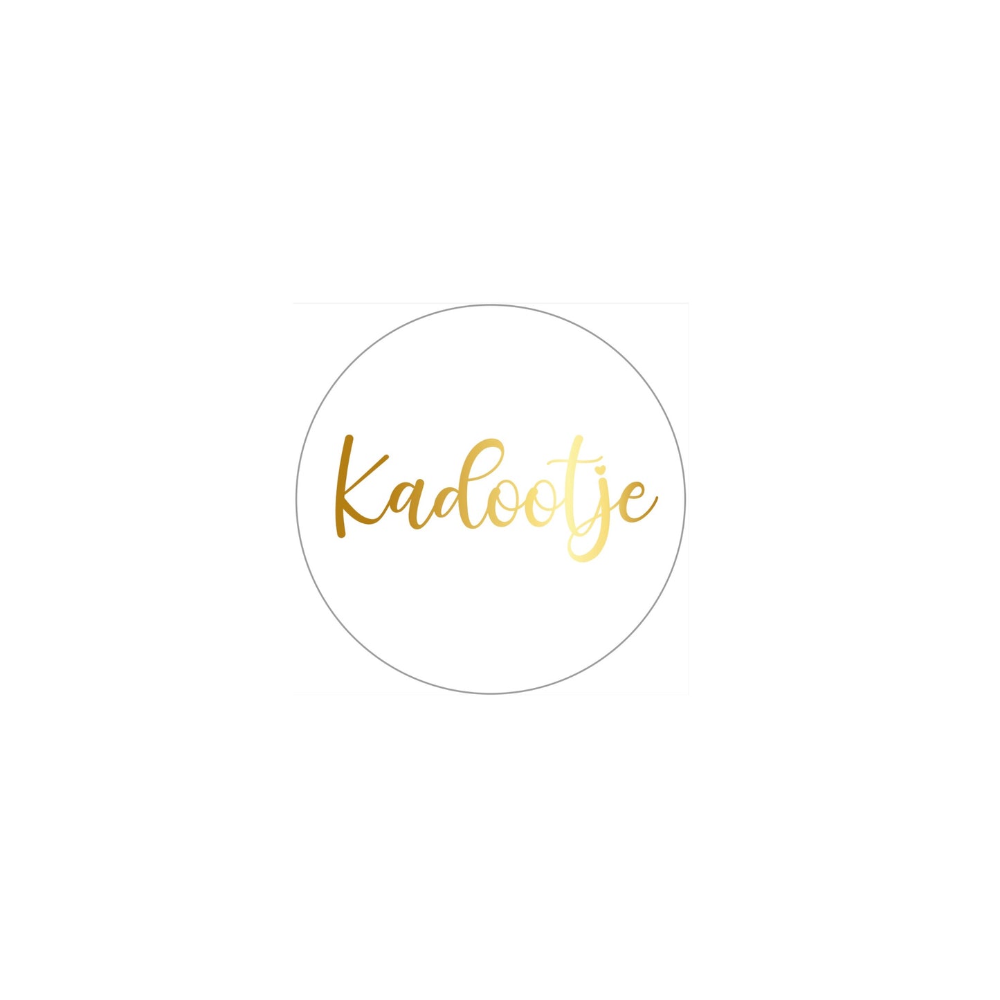 Cadeaustickers - kadootje - wit - 3,5 cm - 10 stuks