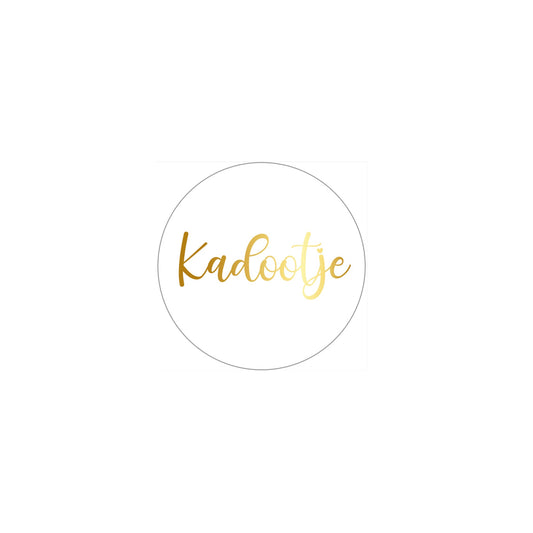 Cadeaustickers - kadootje - wit - 3,5 cm - 10 stuks