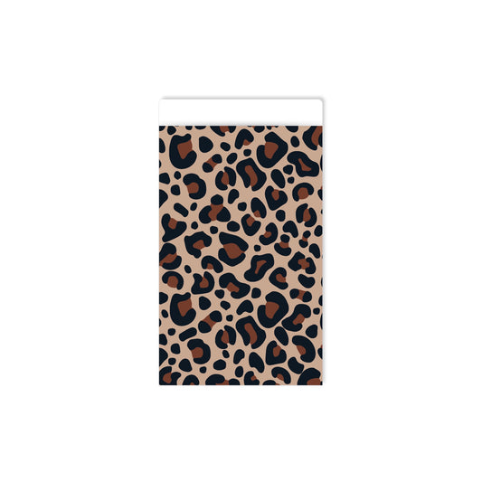 Cadeauzakjes - leopard - bruin/beige - 12x19 cm - 5 stuks