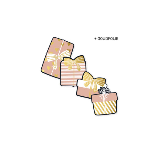 Cadeaustickers - cadeautjes - nude - 8 stuks