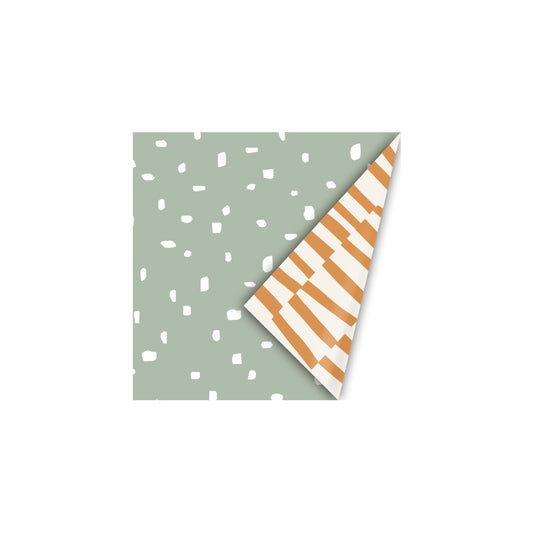 Cadeaupapier - minimal dots - salie - 30x200 cm