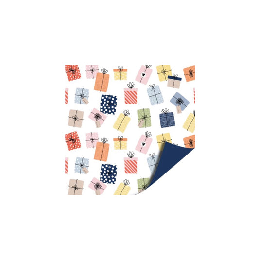 Cadeaupapier - cadeautjes - meerkleurig - 30x200 cm