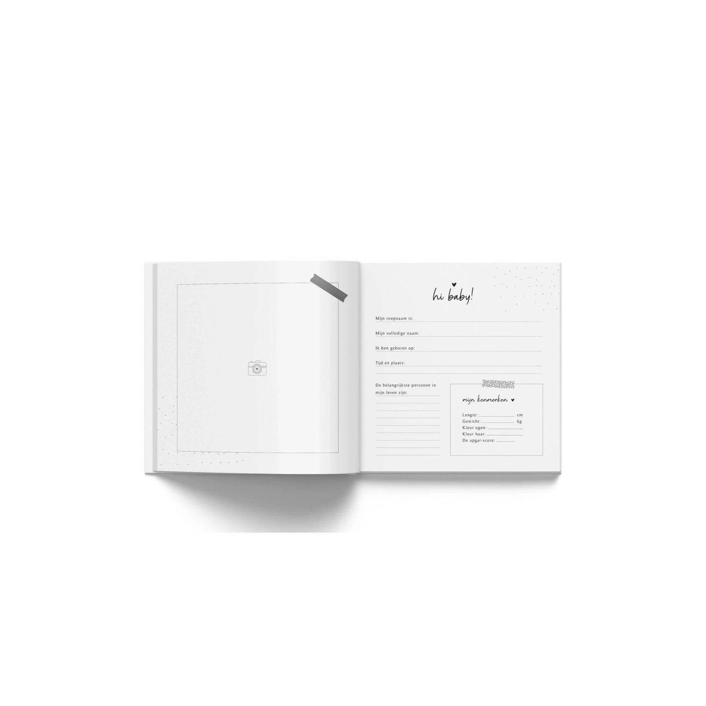 Baby invulboek - mijn eerste jaar - 21x21 cm - 45 pagina’s