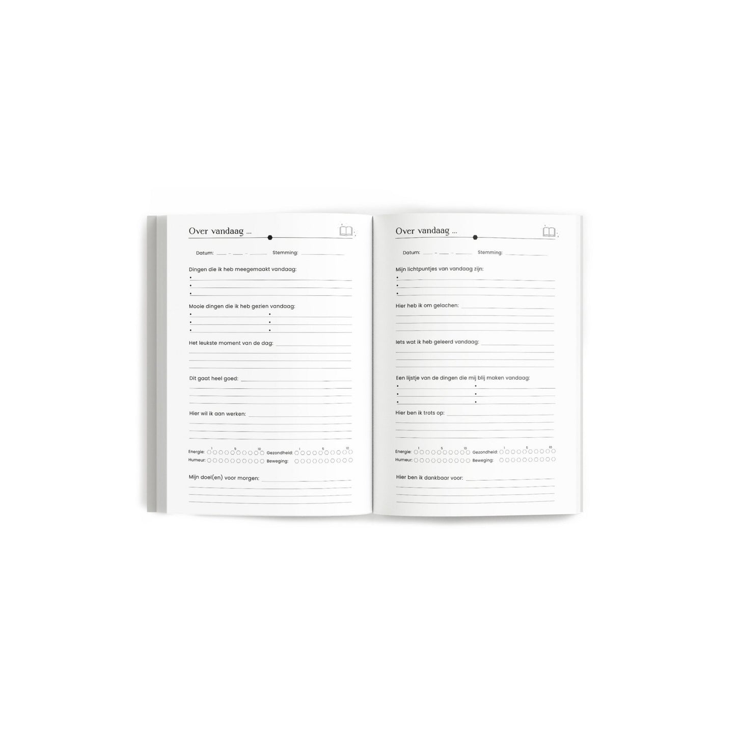 Invulboek - een moment per dag - A5 formaat - 13 weken