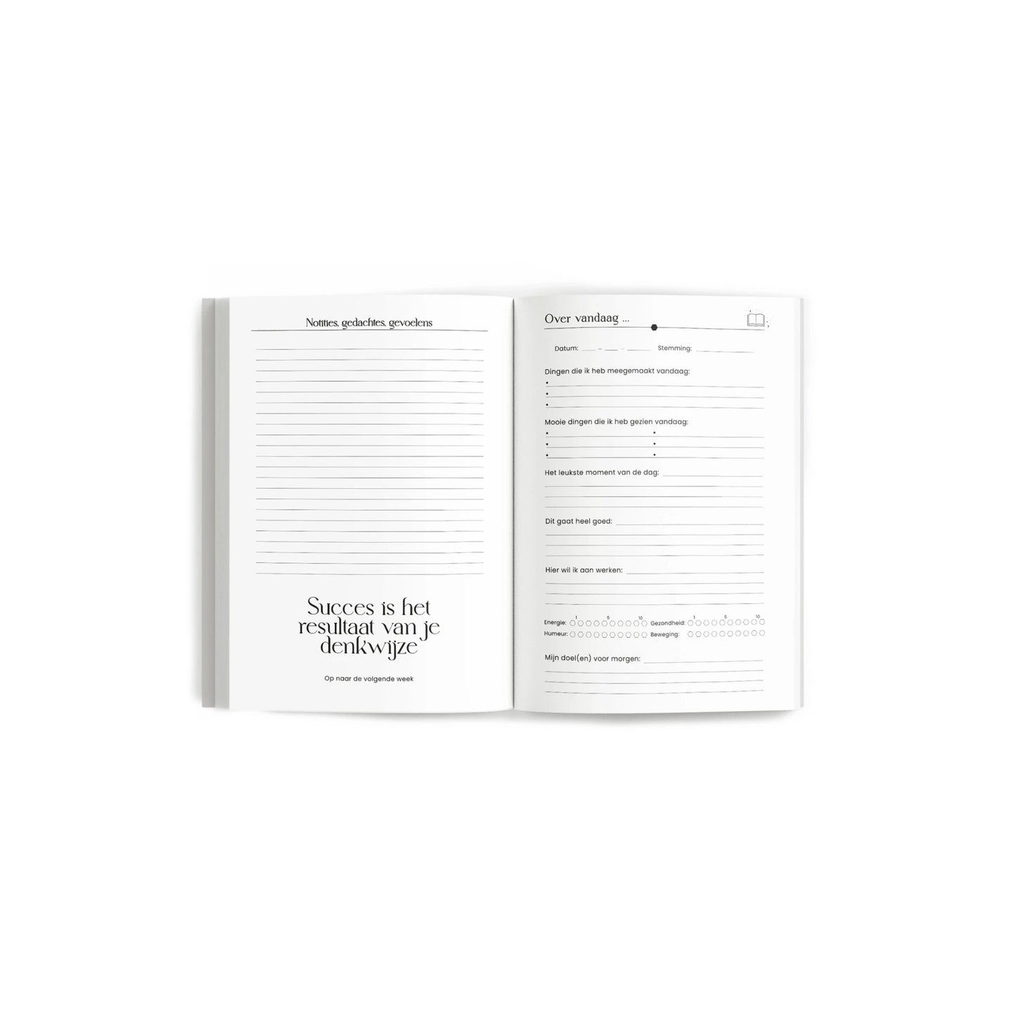 Invulboek - een moment per dag - A5 formaat - 13 weken