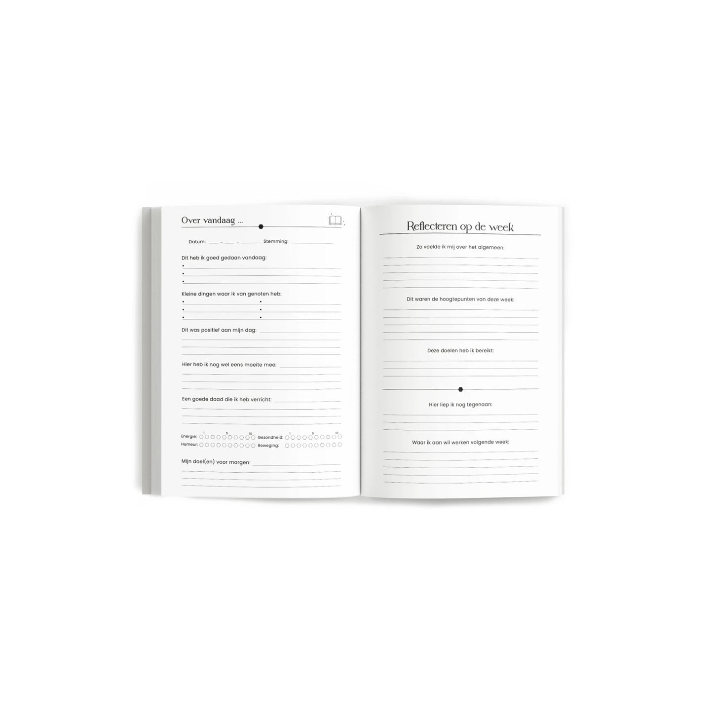 Invulboek - een moment per dag - A5 formaat - 13 weken