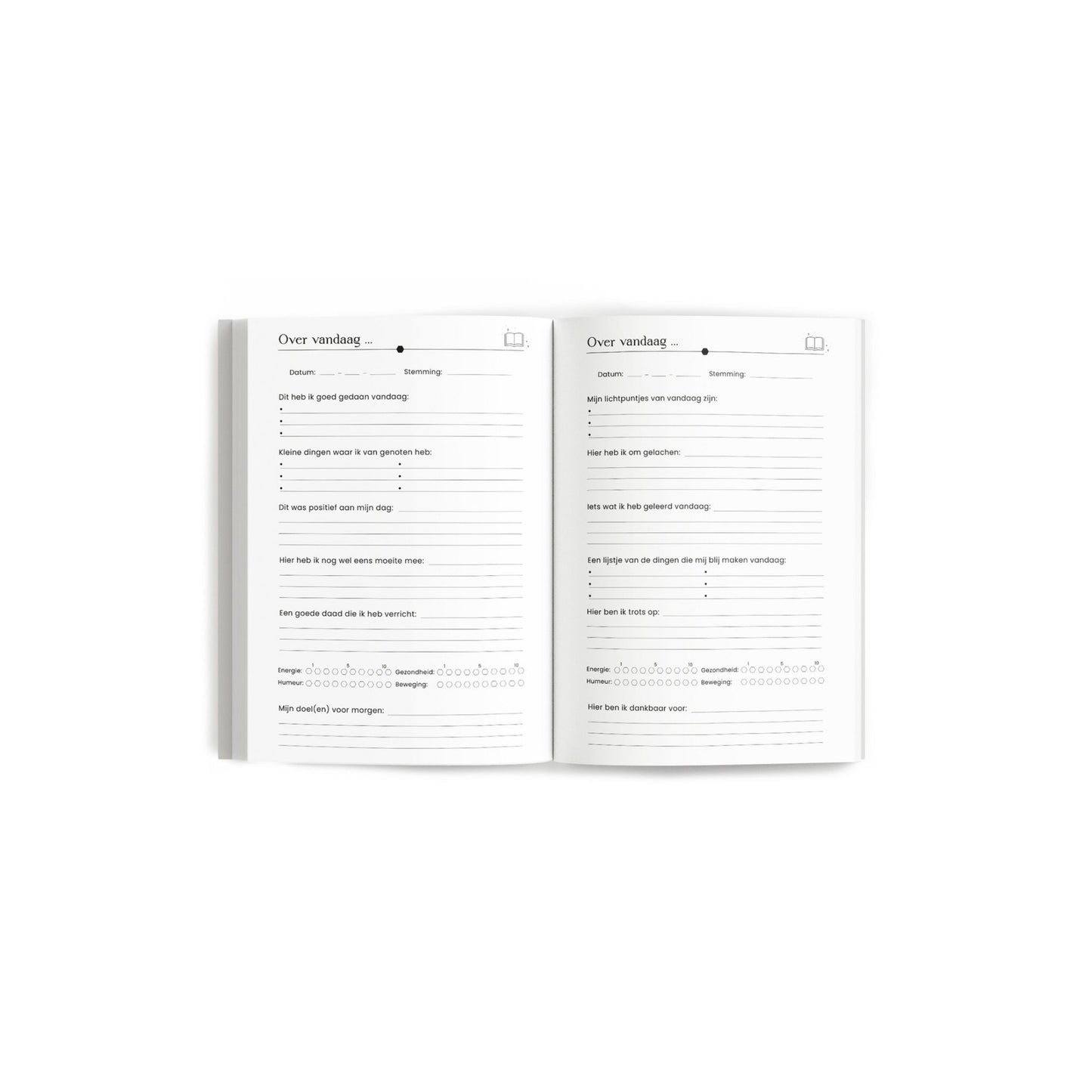 Invulboek - een moment per dag - A5 formaat - 13 weken
