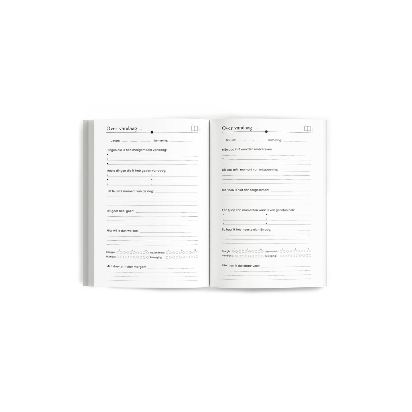 Invulboek - een moment per dag - A5 formaat - 13 weken