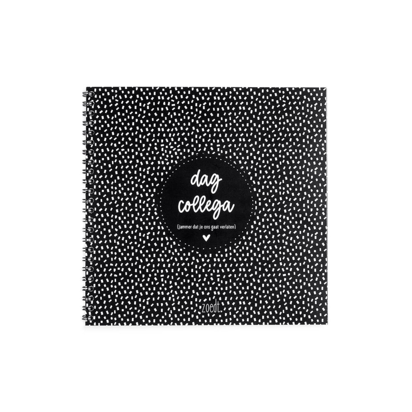 Invulboek - dag collega - zwart/wit - 20x20 cm - met ringband - Zoedt