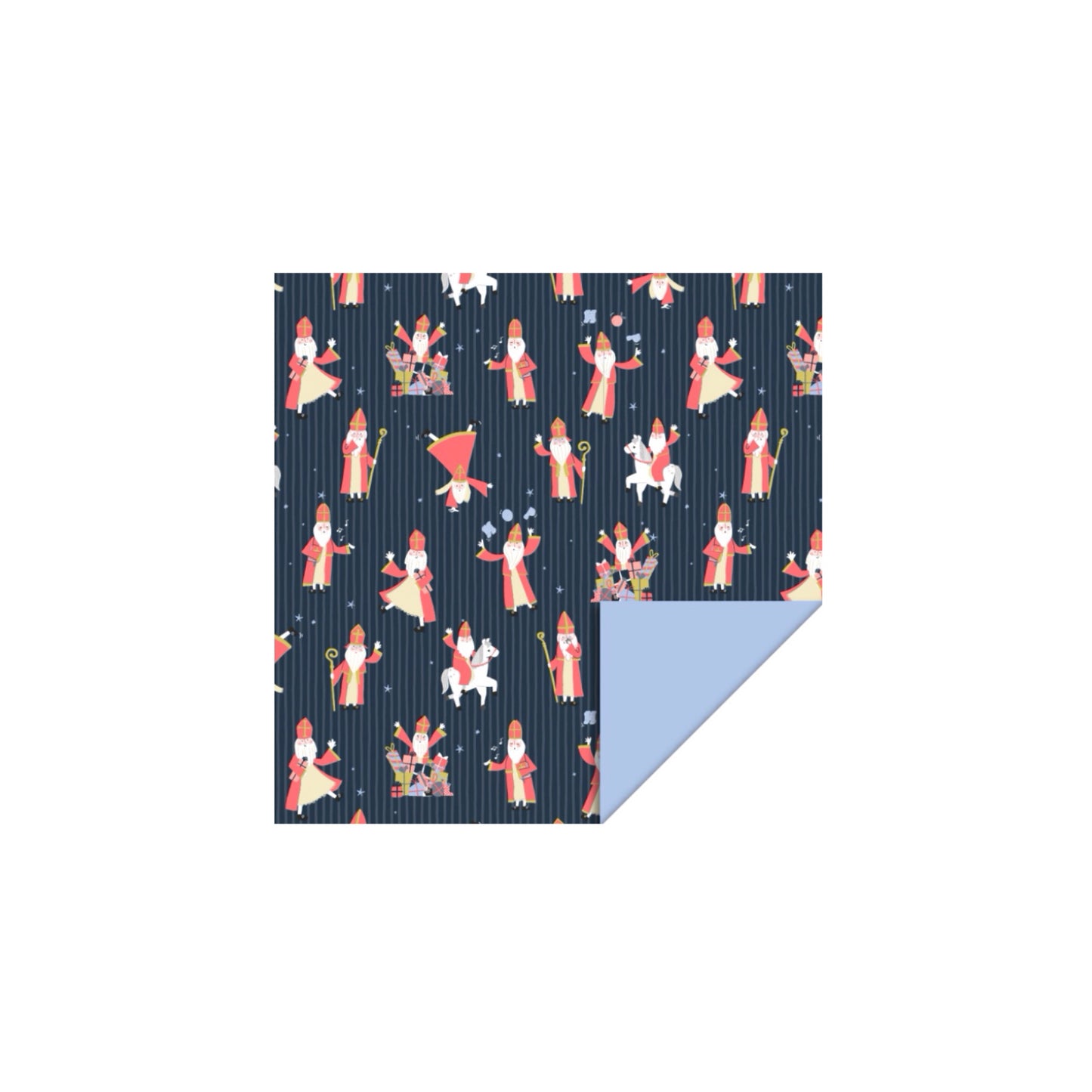 Cadeaupapier - sint acrobaat - donkerblauw - 30x200 cm