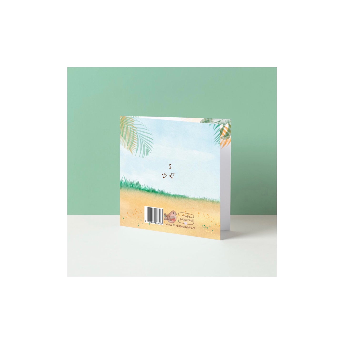 Dubbele wenskaart - heppie bursdeej toe joeee