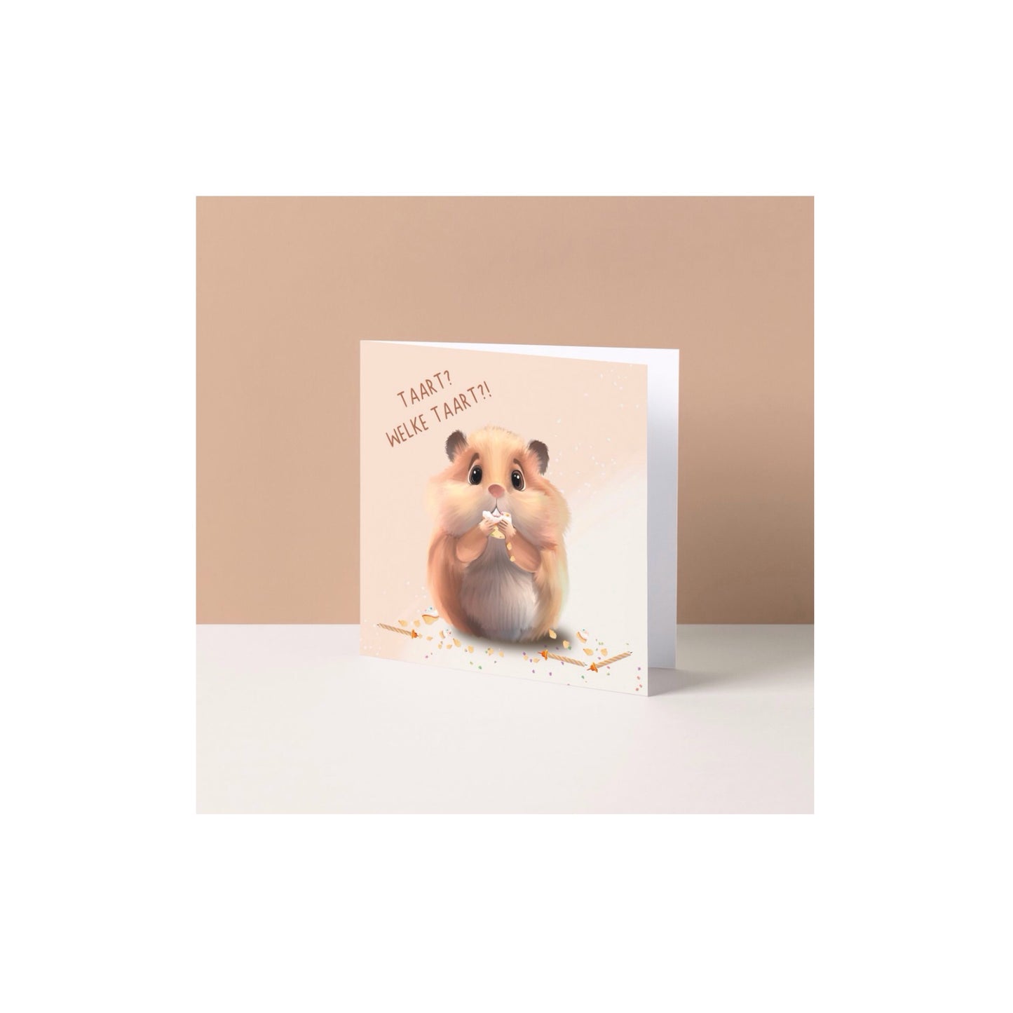 Dubbele wenskaart - taart, welke taart?