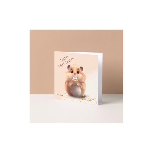 Dubbele wenskaart - taart, welke taart?