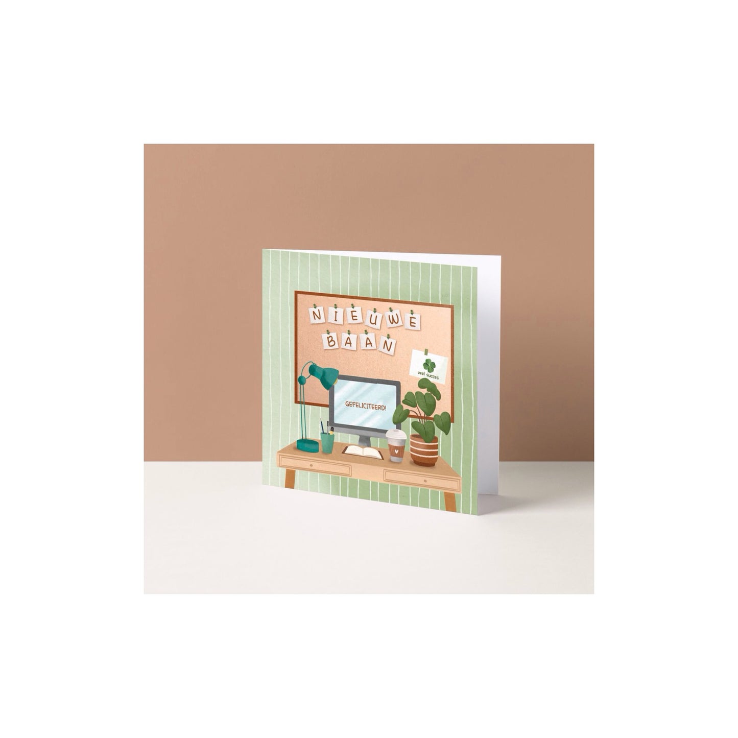 Dubbele wenskaart - nieuwe baan