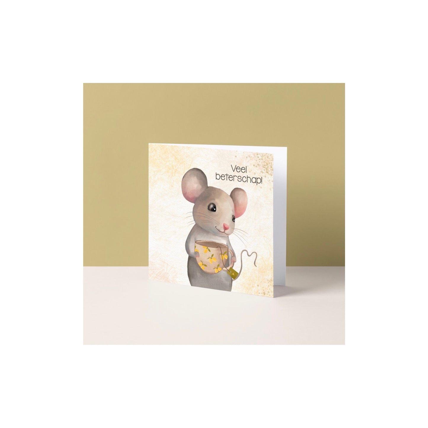 Dubbele wenskaart - veel beterschap