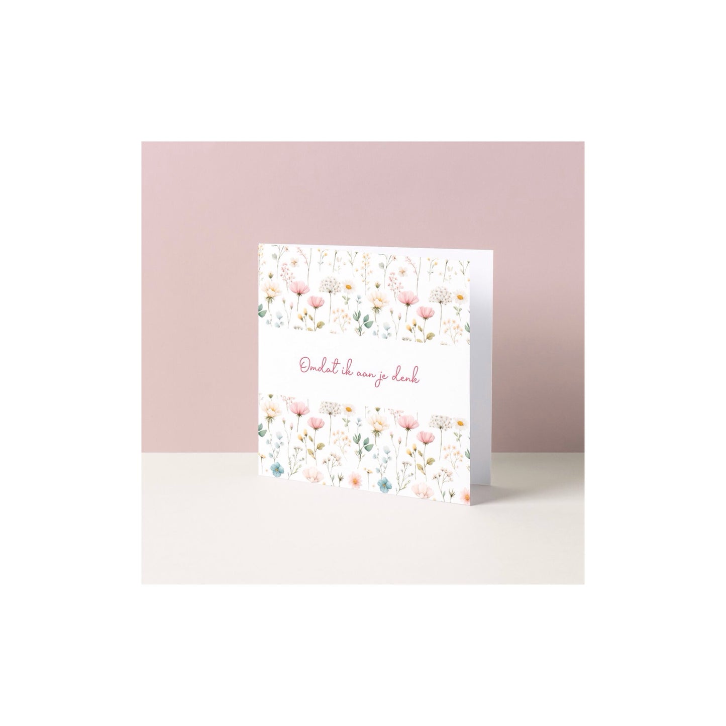 Dubbele wenskaart - omdat ik aan je denk