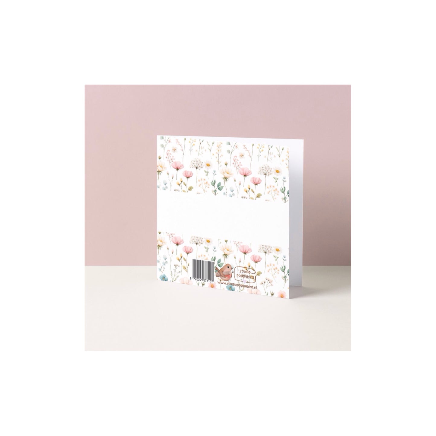 Dubbele wenskaart - omdat ik aan je denk